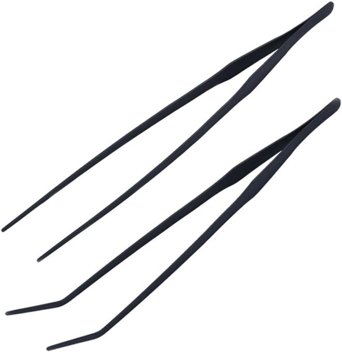 Aquarium Pincet - Voedertang Set - Planten Verzorgen - Roestvrij Staal - 38 cm - Recht Gebogen