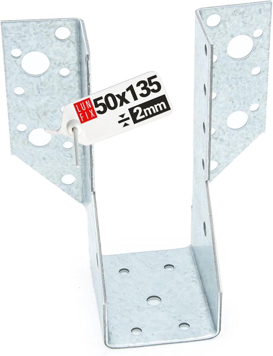 Balkschoen type A - Houten balkverbinder - Houten constructies - Verzinkt staal 2mm - 50x135mm