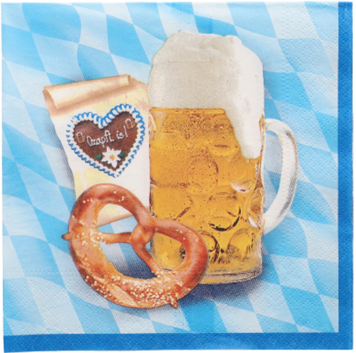 100 Servetten 3-laags 1/4 vouw 33 cm x 33 cm Bavaria