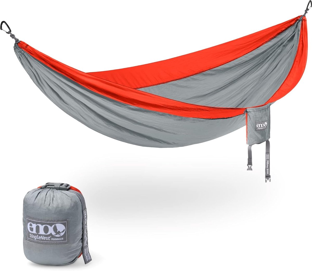 Hangmat - Single Hangmat - Outdoor Ontspanning - Lichtgewicht Duurzaam Stof - 454 Gram - Grijs