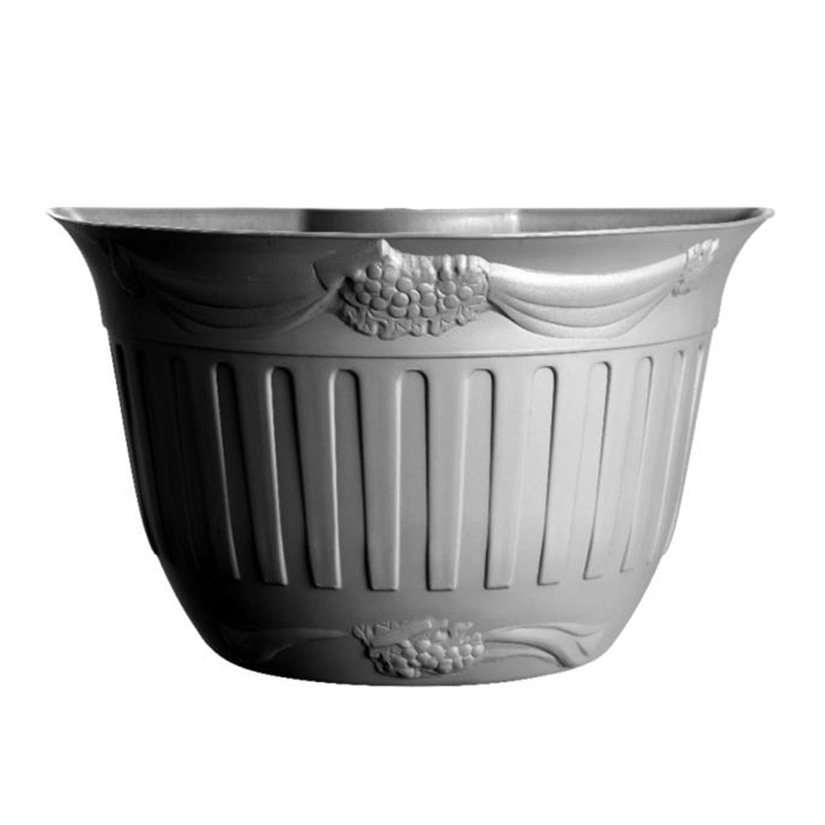 Bama Gerla Style Bloempot – Set van 2 – Grijs –Wand of Regenpijpbevestiging