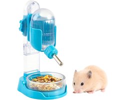 Hamster Waterfles - Drinkdispenser Kleine Dieren - Dagelijkse Verzorging - Verstelbare Hoogte - 100ml - Blauw