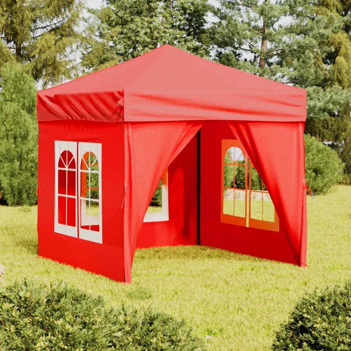 Opvouwbare Partytent - Paviljoen Tuin - Outdoor Evenementen - UV-bestendig Waterafstotend - 2x2 Meter - Rood