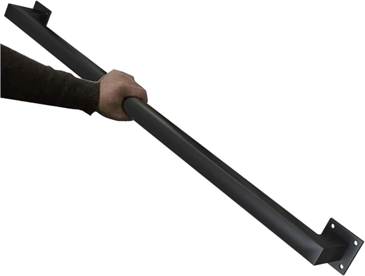 Vierkante Trapleuning - Veiligheidshandgreep Balustrade - Trap Veiligheid - Complete Set - 30-600 cm - Zwart