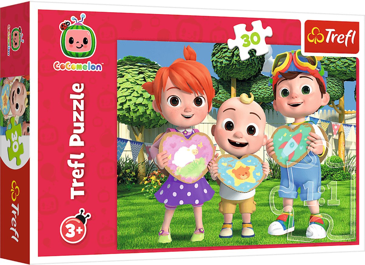Trefl puzzel - cocomelon cartoon - 30 stukjes - kleurrijk kinderspel. afbeelding 1