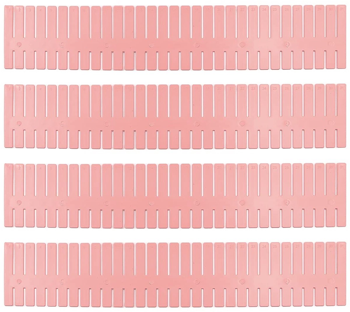 Dailygoods- Ladeverdelers 20 Stuks - Verstelbare Ladeverdeler - Organizer voor Ondergoed/Sokken - Plastic - Hoogwaardig PP - Eenvoudig te Installeren - Lade-organizer