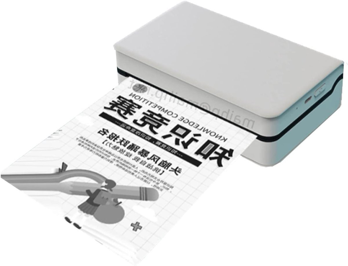 Draagbare Labelprinter - Mini Printer - Labels Printen - Draadloze Bluetooth - 113mm Breed - Zwart