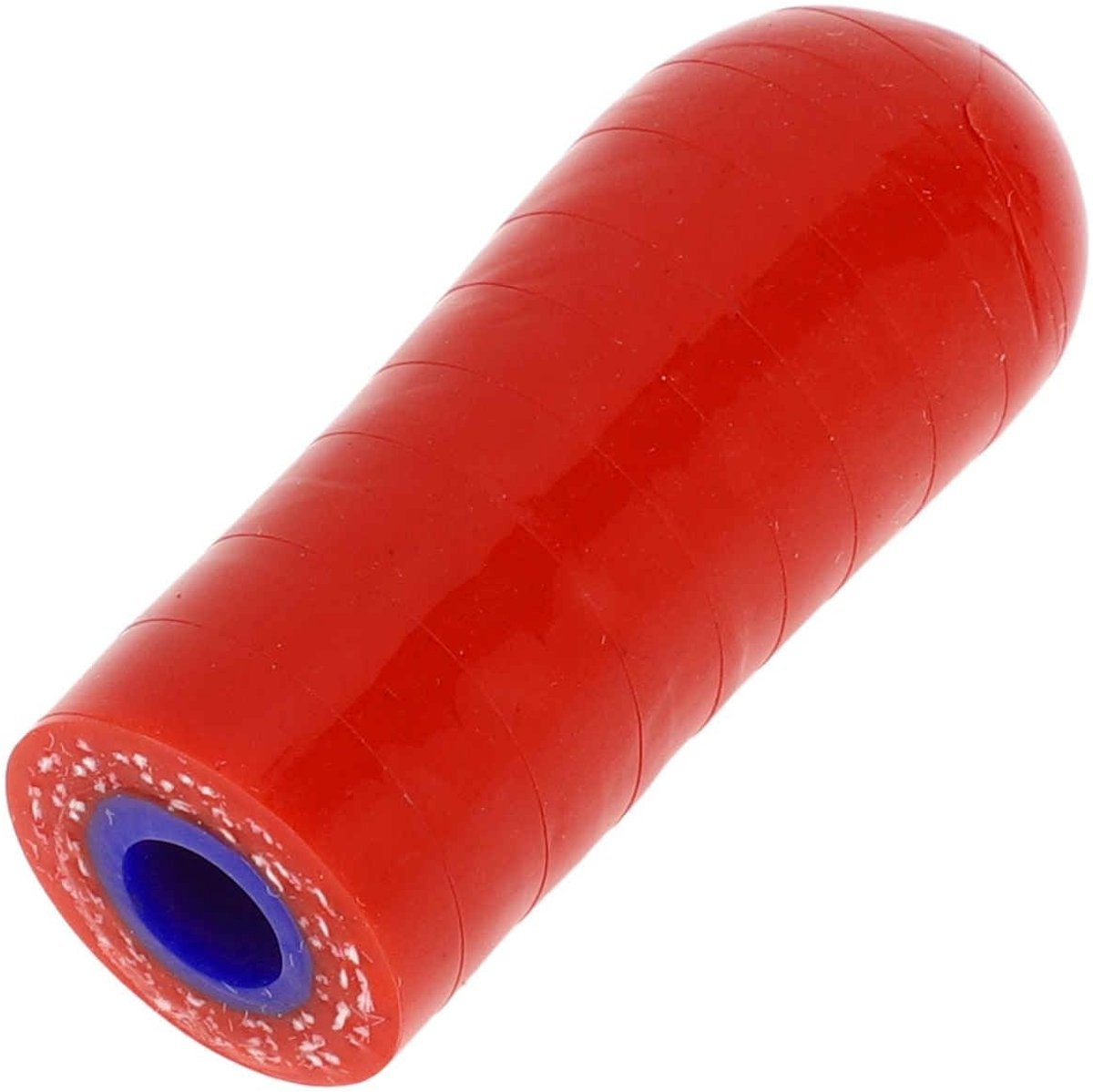 Dailygoods- Slang Siliconen - Eindkap Rood/Blauw - Binnendiameter 6 mm - Lengte 30 mm - Temperatuurbestendig tot 300 ℃ - Versterkte Sterkte