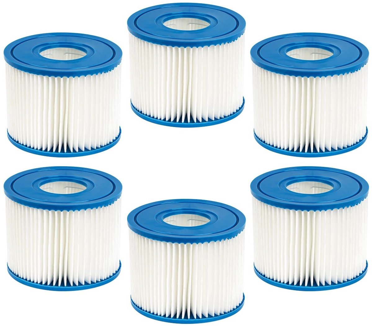 Dailygoods- Zwembadfilters Set van 6 - Intex PureSpa type S1 - Bestway zwembadfilterpatroon type VII - Hoogwaardige materiaalmix - Eenvoudig te installeren - Herbruikbare cartridges - Filterpatroon