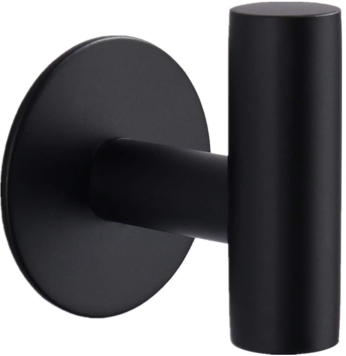 Dailygoods- Handdoekhaken Zelfklevend - Roestvrij Staal - Heavy Duty - Zwart - Sterke Bevestiging - Tot 3,2 kg Belastbaar - Wandhaken