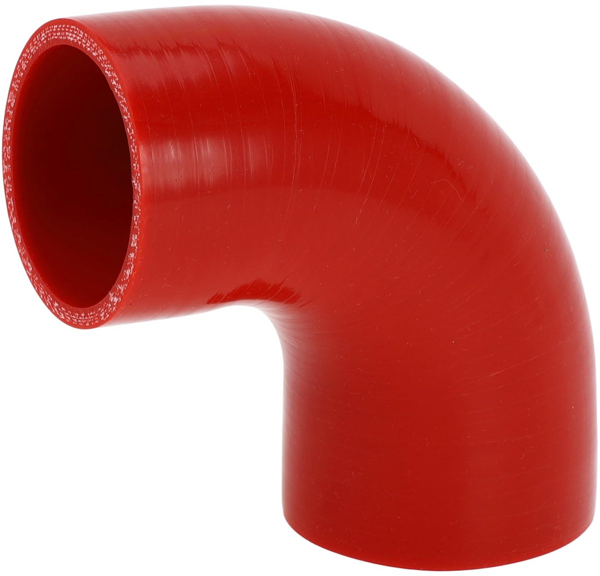 Dailygoods- Koelmiddelslang 90° - Siliconen - Rood - Binnendiameter 57/63 mm - Lengte 90 mm - Bestand tegen hoge temperaturen - Siliconenslang