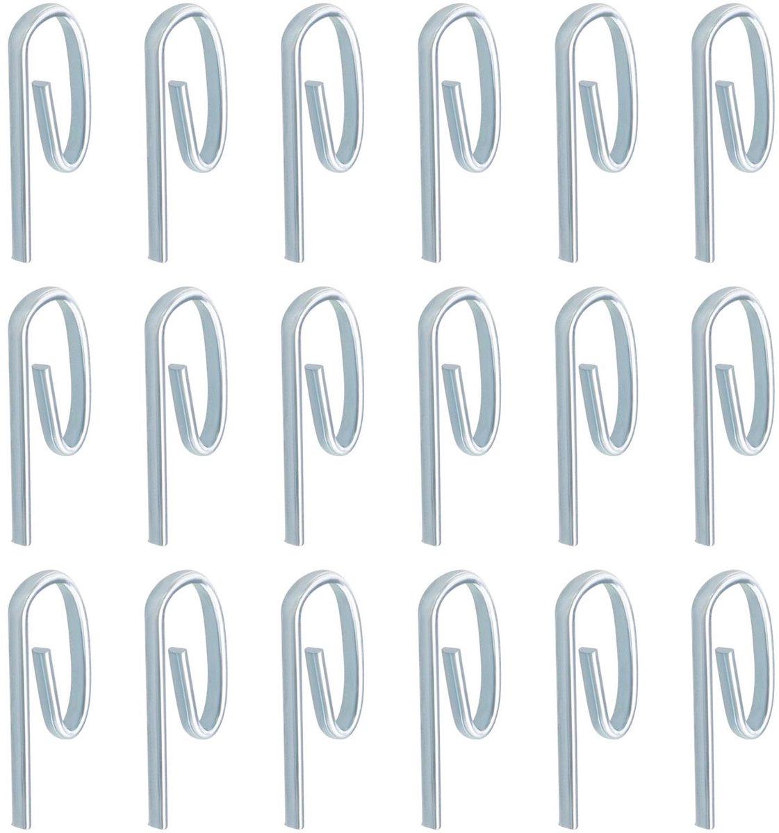 Dailygoods- Gordijnhaken 100 stuks - Sterke Metalen Haken - 25 x 10 mm - Antioxiderend - Geschikt voor Potloodvouwgordijnen - Eenvoudig te Bevestigen