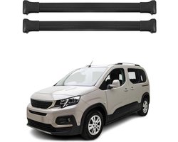 Aluminium dakdragers - Bagagedragers auto - Extra bagage vervoeren - Voertuig specifiek ontwerp - 75 kg draaglast - Zwart