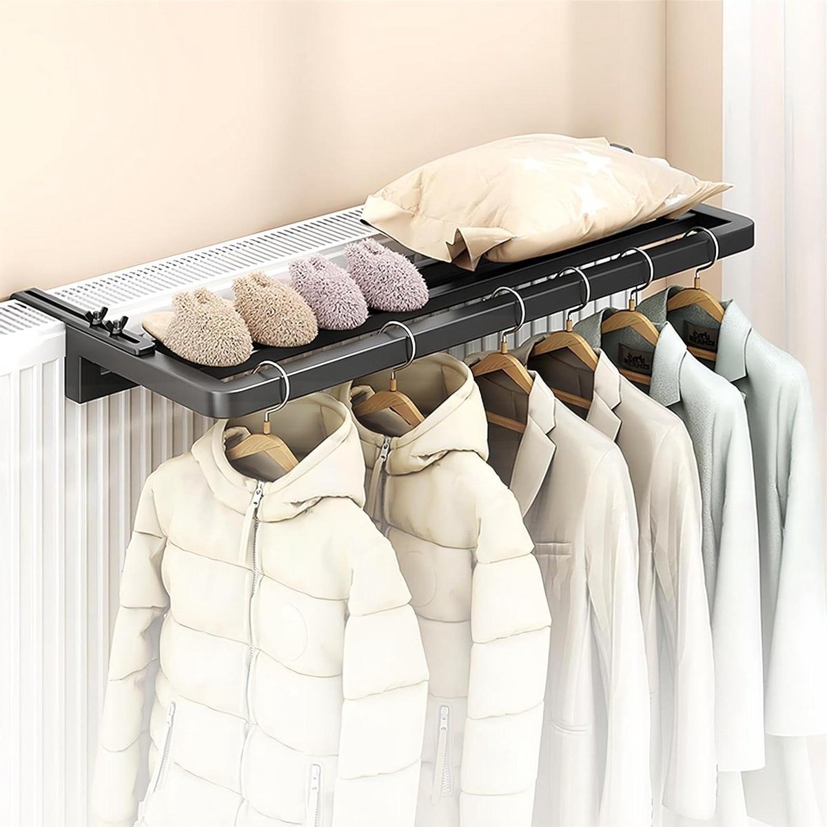 Wasrek Radiator - Droogrek Verbreden - Kleding Drogen - Verstelbare Wandafstand - 40cm - Z
