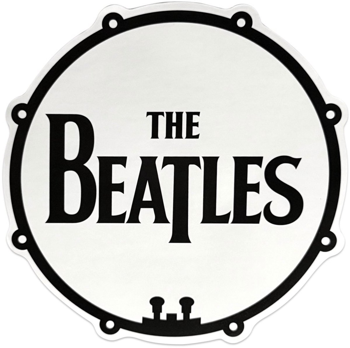 The Beatles - Drum Logo Sticker - Wit/Zwart