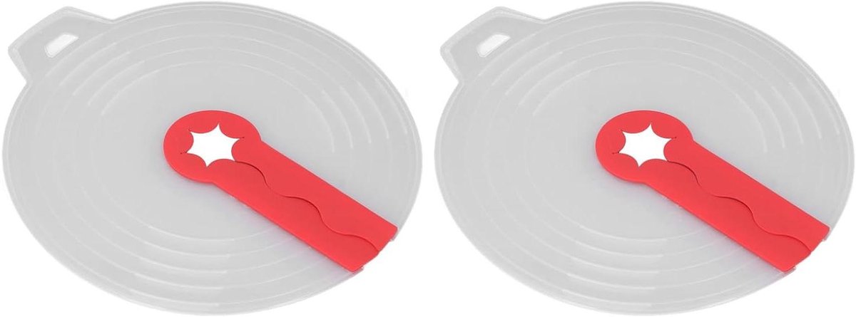 Spatdeksel Mixer - Kom Deksel - Bakken En Klutsen - Spatvrij Werken - 2 Stuks - Rood