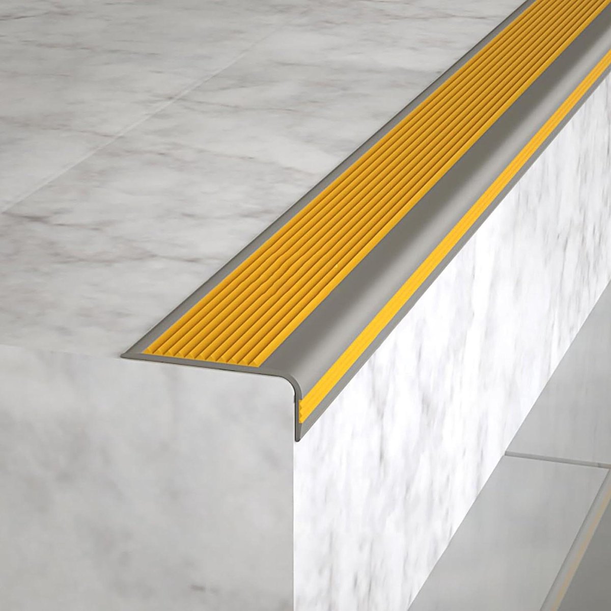 Antislip traptreden - Veiligheidsstrips trap - Trap veiligheid - L-vormig ontwerp - Zelfklevend - Grijs