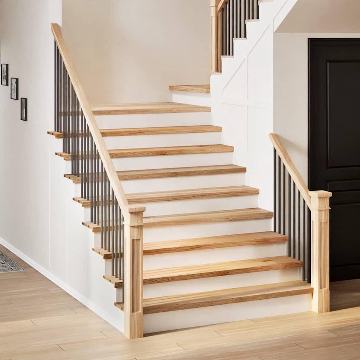 Houten traptreden - Massief eiken - Trap bekleden - Onbehandeld natuurlijk hout - 110x25x2 cm - Naturel