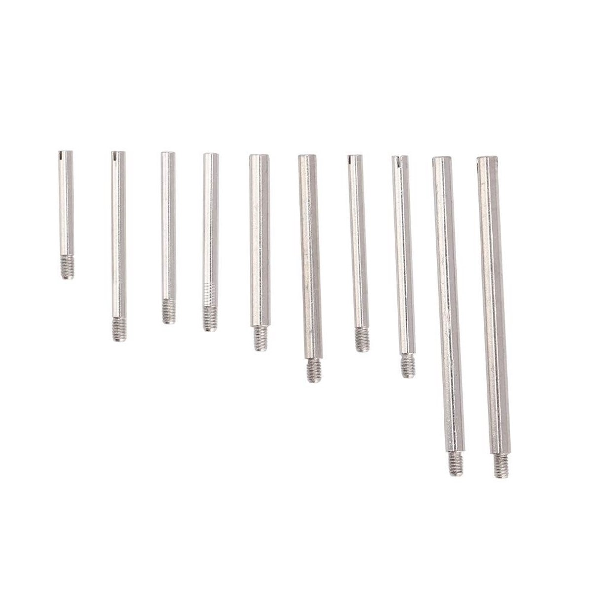 Dailygoods- Horlogeband Schroeven 10 Maten - Metaal - Horloge Reparatie Gereedschap - Link Pins - Opbergdoos - Anticorrosie/Roestbestendig