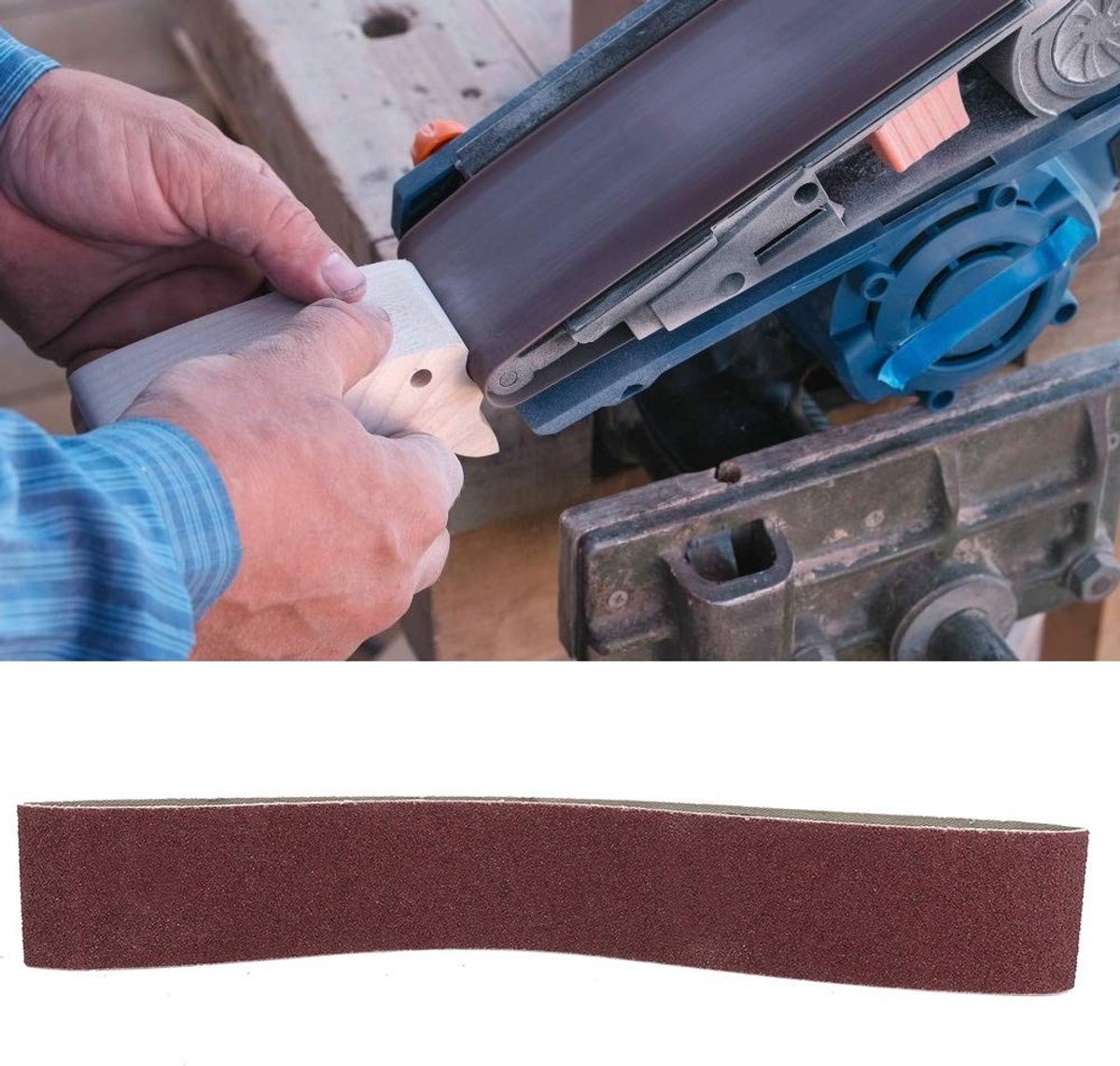 Dailygoods- Schuurband 680mm - Schuurband 50mm - Aluminium Oxide - 10 Stuks - Geschikt voor Hout/Metaal - Grit 40/60/80/100/120 - Schuurpapier