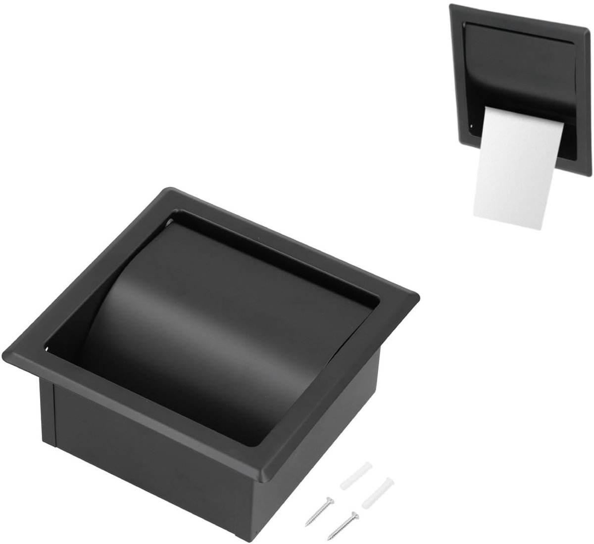 Dailygoods- Toiletpapierhouder Roestvrij staal - Ingebouwde Toiletpapierhouder - Muurbeugel - Antiroest - Modern - Geschikt voor thuis - Toiletrolhouder