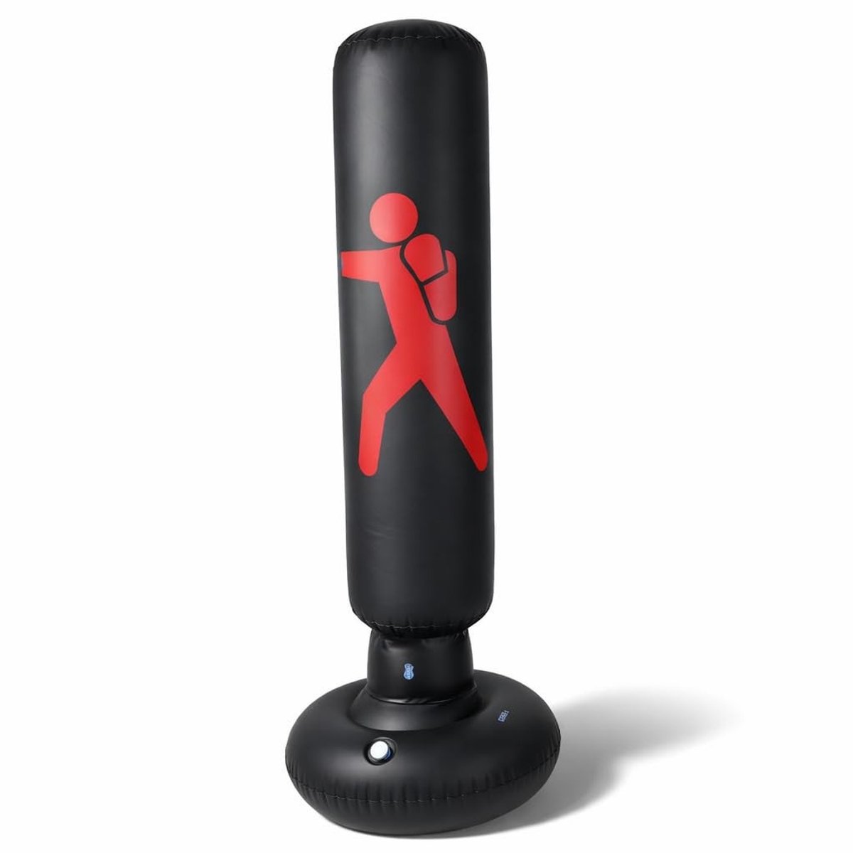 Dailygoods- Bokszak 160 cm hoogte - Opblaasbare Bokszak - Stabiele Basis 65 cm - Fitness Bokszak - Zandzak voor Volwassenen - Milieuvriendelijk PVC - Kickbokszak