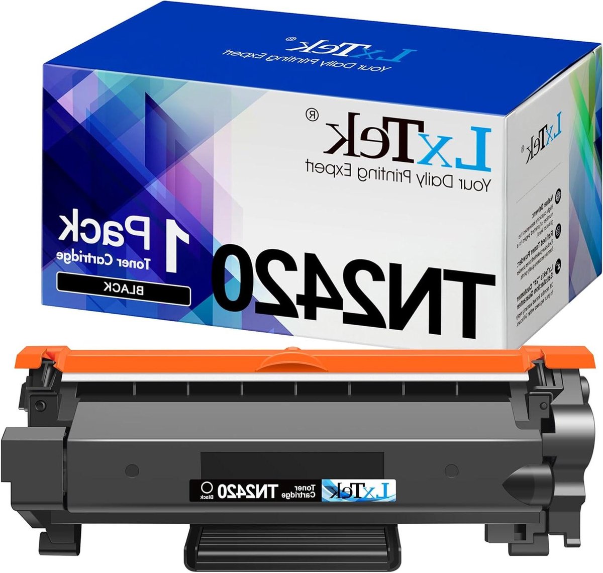 LxTek Tonercartridges compatibel met TN2420, TN-2420, TN2410, TN-2410 voor MFC-L2710DW HL-L2350DW HL-L2310D HL-L2370DN DCP-L2530DW DCP-L2510D MFC-L2750DW MFC-L2730DW() 1 Zwart)