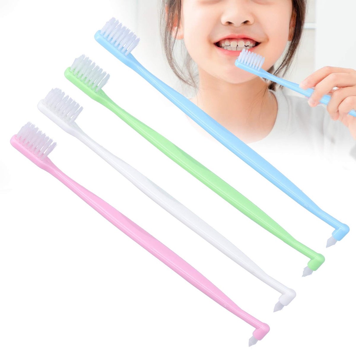 Dailygoods- Tandenborstel Orthodontisch - Beugel Reinigingsborstel - Interspace Tandenborstel - Dubbelzijdig - Hardnekkige Bacteriën Verwijdering - Hoogwaardige Kwaliteit - Interdentale Borstel