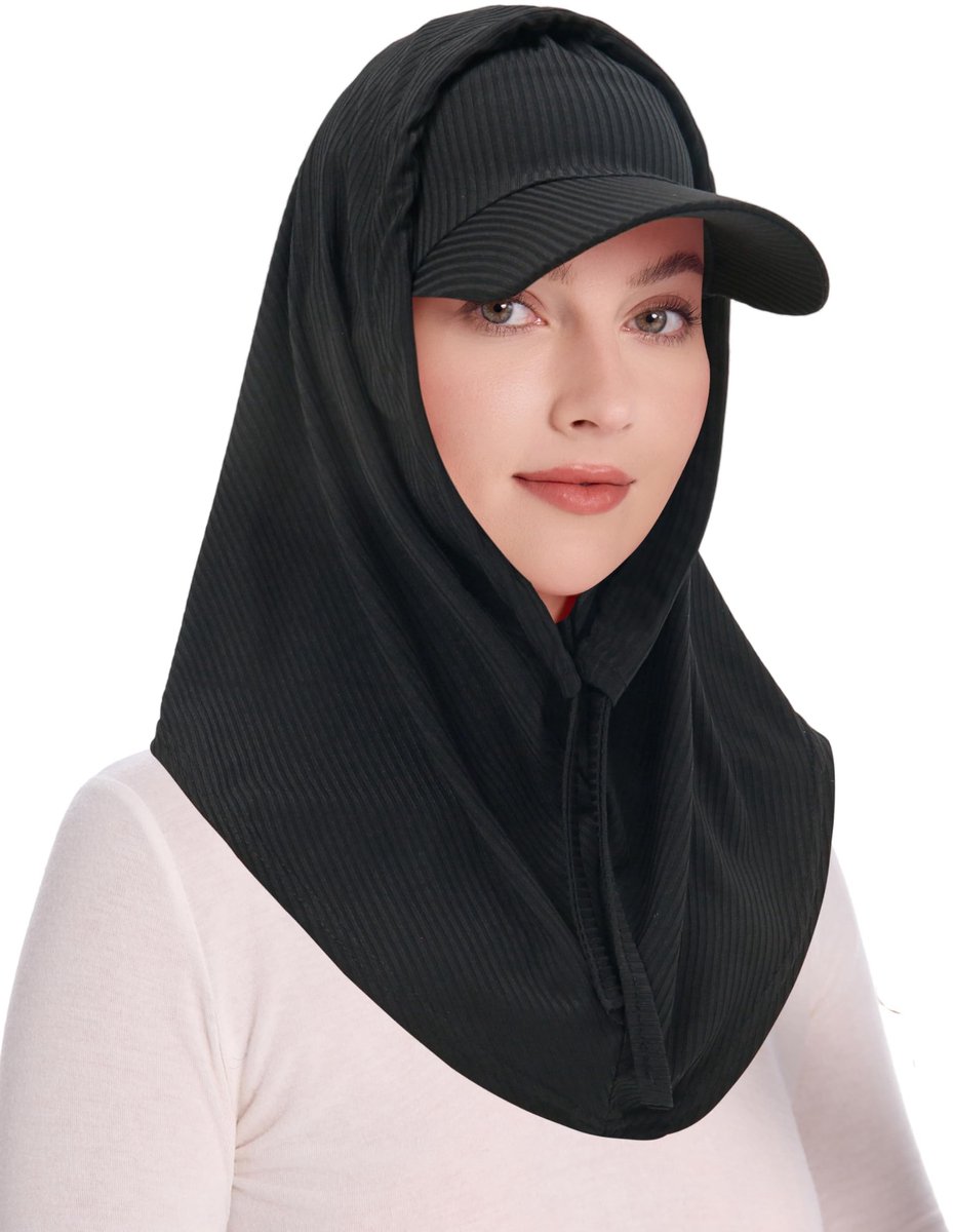 Dailygoods- Bivakmuts Dames - Lichtgewicht Capuchon Hoed - Afneembaar Zonnevizier - Verstelbare Nekbeschermer - Ademend Polyester - Casual Draagcomfort