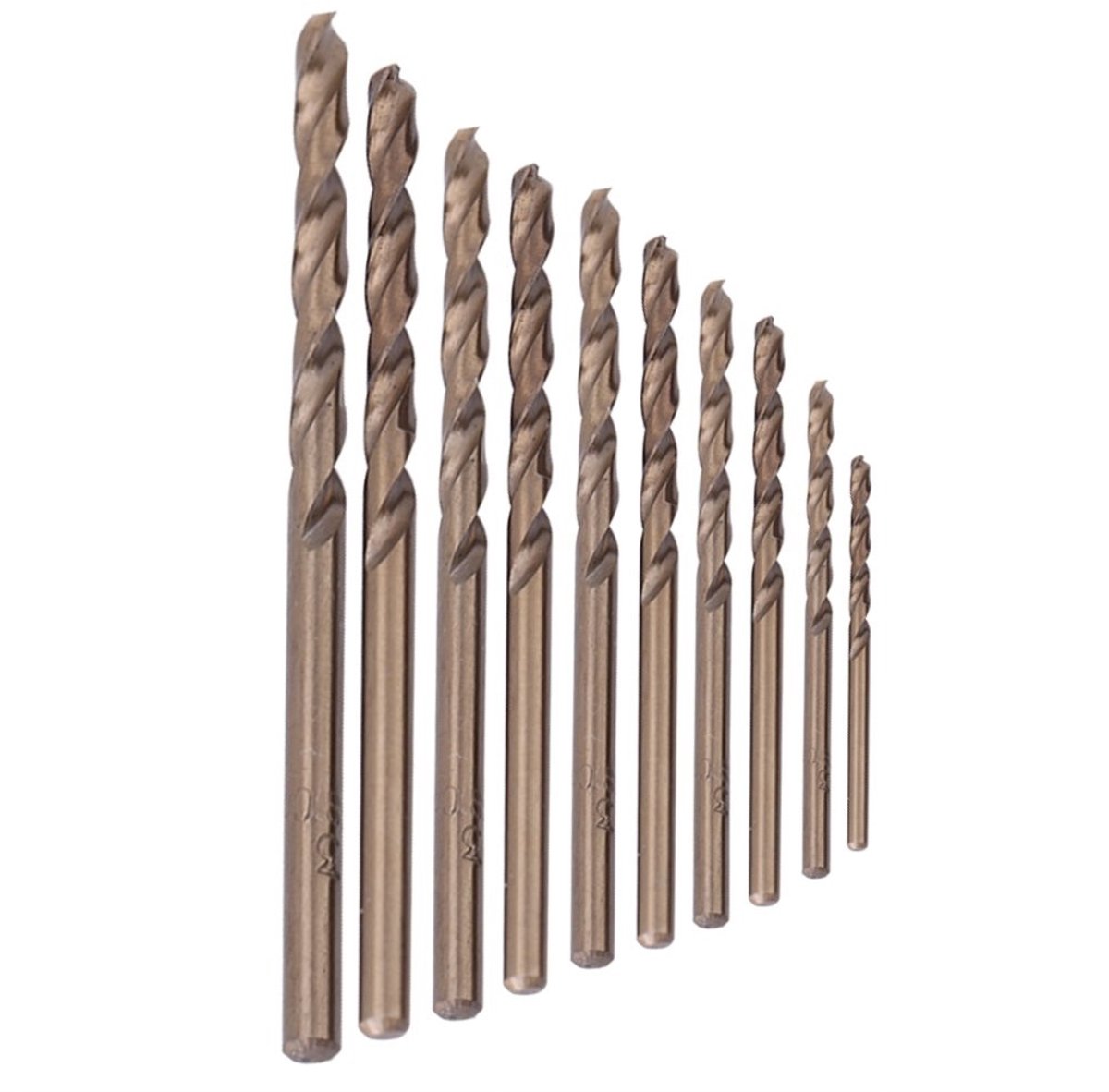 Dailygoods- Boorset HSS-CO M35 - 10 Maten - Kobaltboren - Roestvrij Staal - Hoge Kwaliteit - Scherp en Duurzaam - Boor