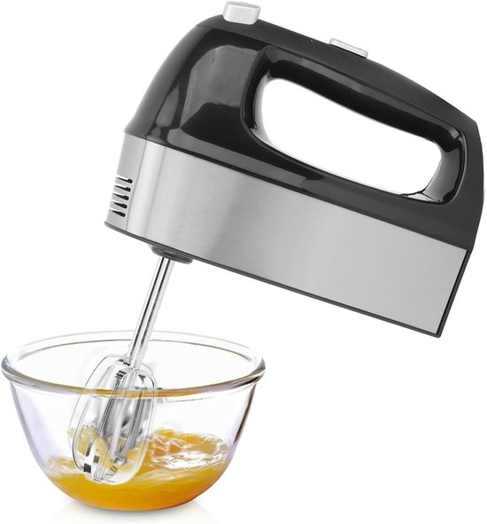 Elektrische Handmixer - Keukenmixer Klopper - Bakken en Koken - 5 Snelheden Krachtig - 500W Vermogen - Zilverkleurig — afbeelding 3