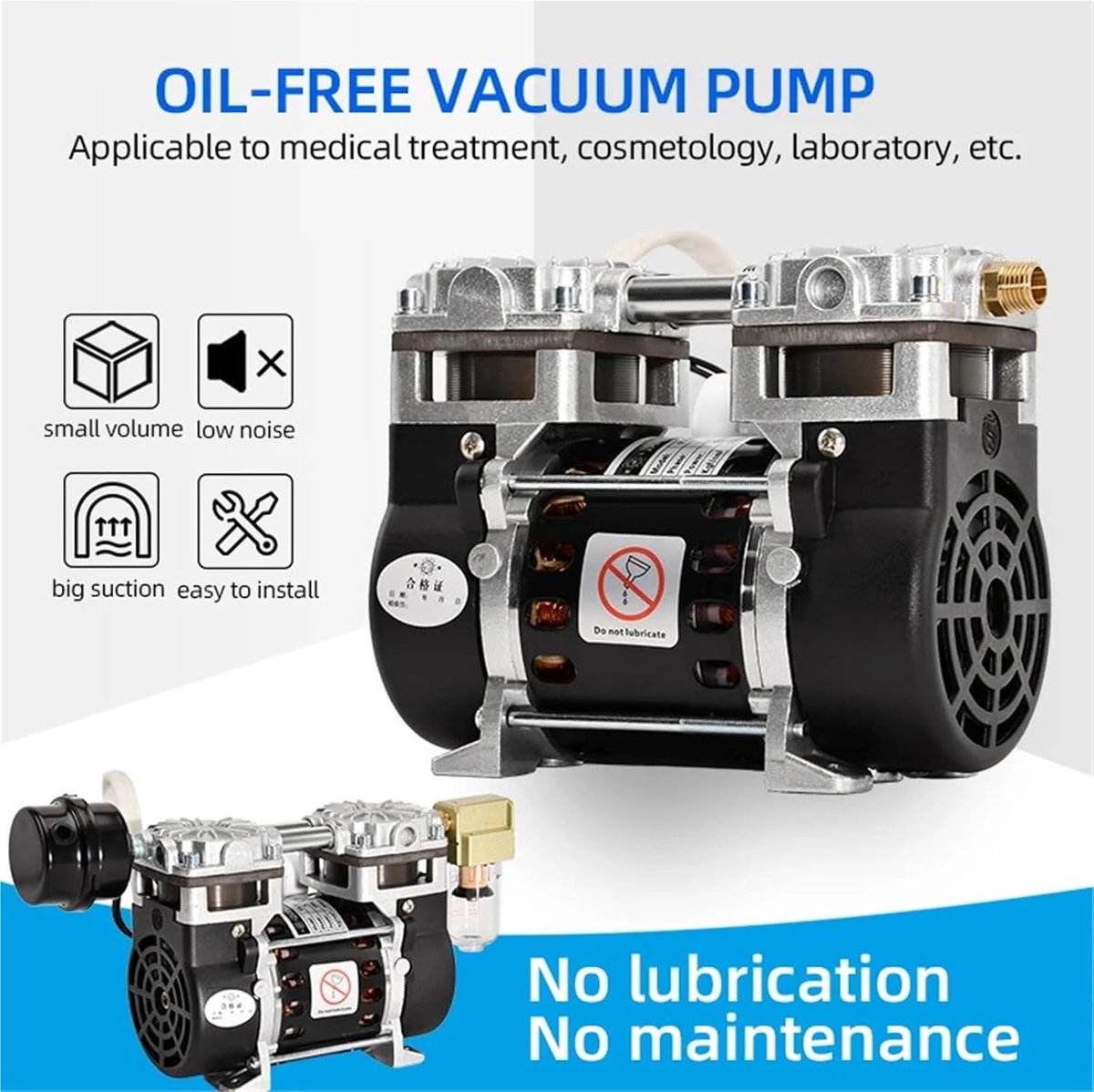 Vacuümpomp - Kleine Vacuümpomp - Industrieel Gebruik - Olievrij - 36L/min - null