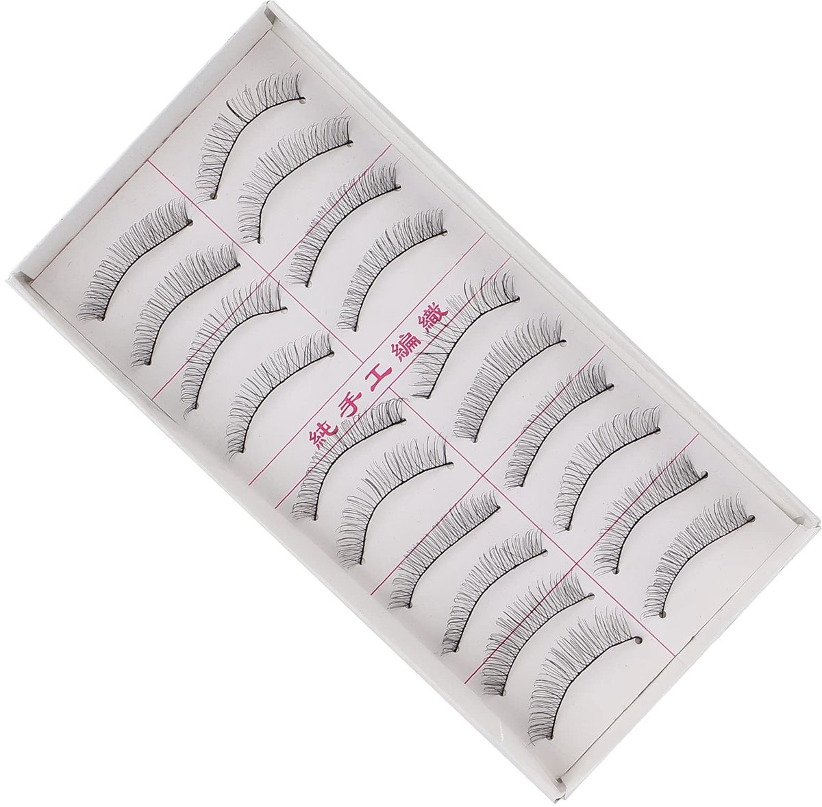 Dailygoods- Wimpers 3D Handgemaakt - Valse Wimpers - Natuurlijke Look - 10 Paar - Zachte Katoenen Draadsteel - Duurzaam en Comfortabel - Nepwimpers