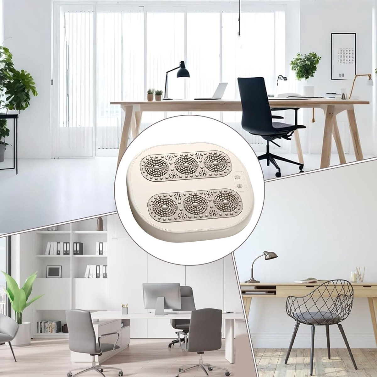 Verwarmd Voetensteun - Massage Apparaat - Ontspannen Zitten - Geluidsvrij Verwarmen - 30 x 29.5 cm - Zwart — cadeau in Cadeau-ideeën - foto 5