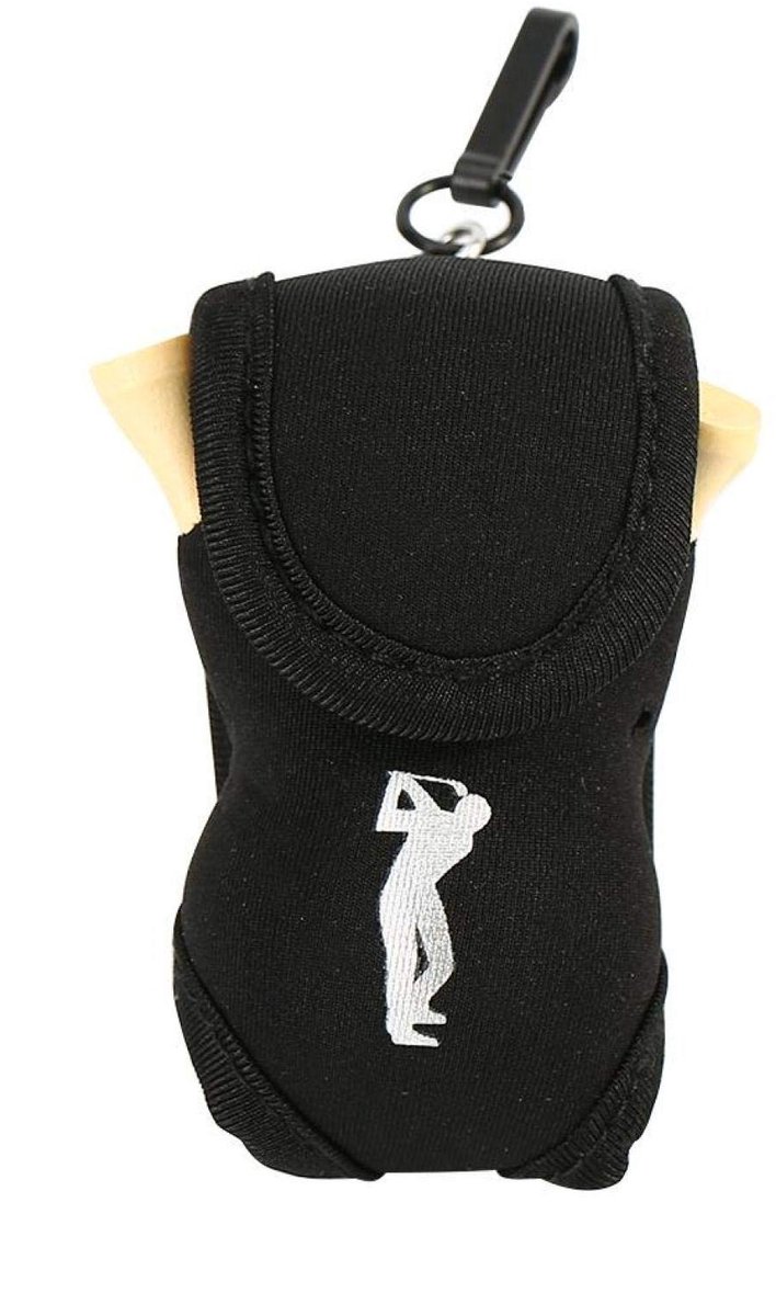 Dailygoods- Golfaccessoireset met 2 Golfballen - 4 Tees - Drinkzak voor Golfbal - Golftas Bevestiging - Slijtvast en Duurzaam Materialen - Golfbalzak