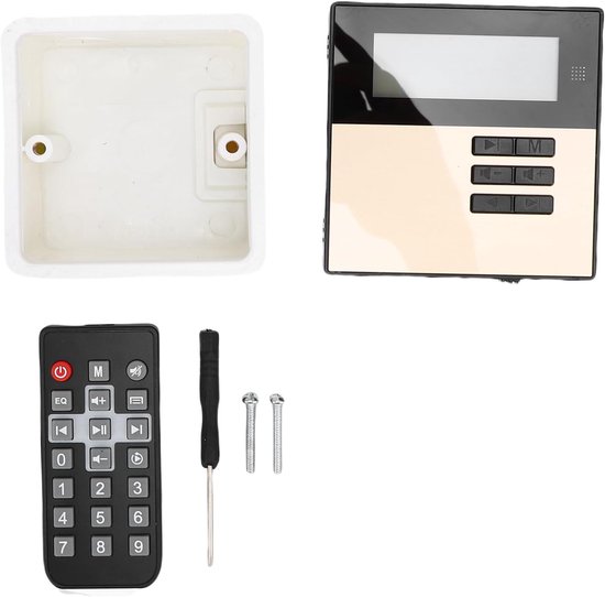 Muziekversterker Wandmontage - Audio Receiver - Thuis Geluid Verbeteren - Bluetooth 5.3 Connectiviteit - 2x20W Vermogen - Wit — afbeelding 3