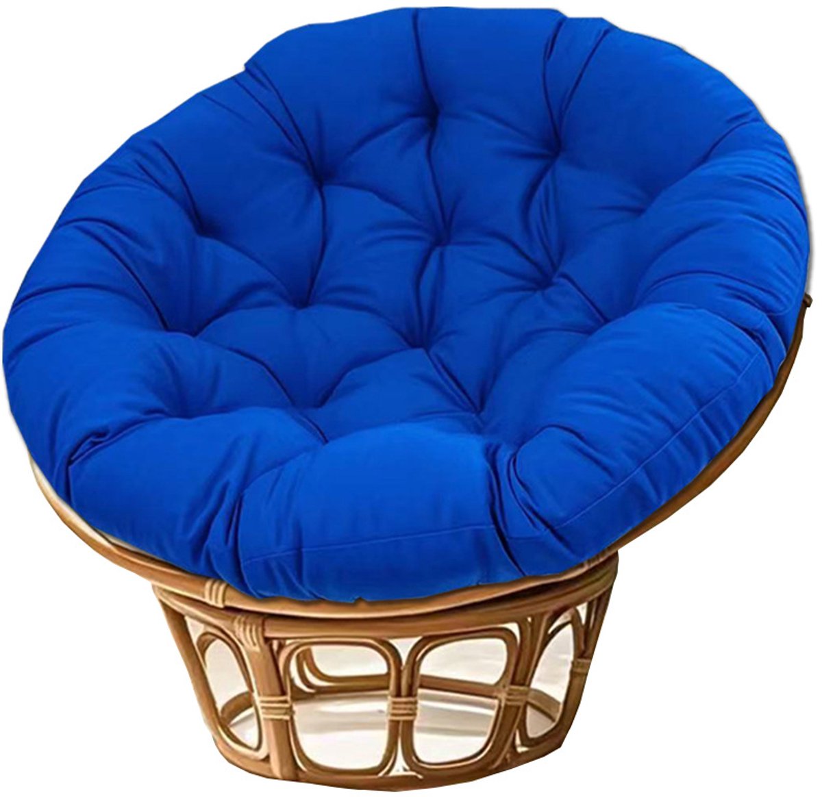 Koningsblauw Zitkussen - rond - 40x40cm - geschikt voor hangmanden/schommels/radarstoelen - rugleuning