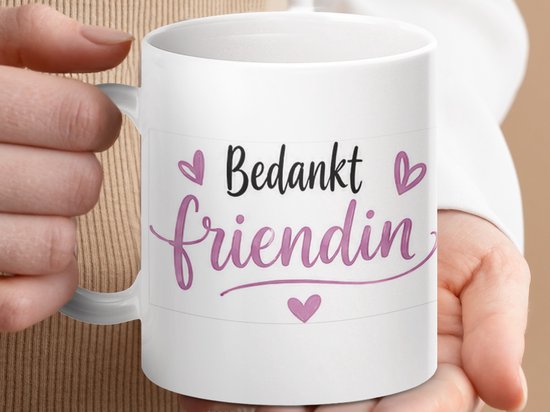 Mok Bedankt Vriendin Cadeau | Uniek Vriendschapscadeau voor Haar | Persoonlijk Dankjewel Mok | Beste Vriendin Verjaardag | Afscheidscadeau