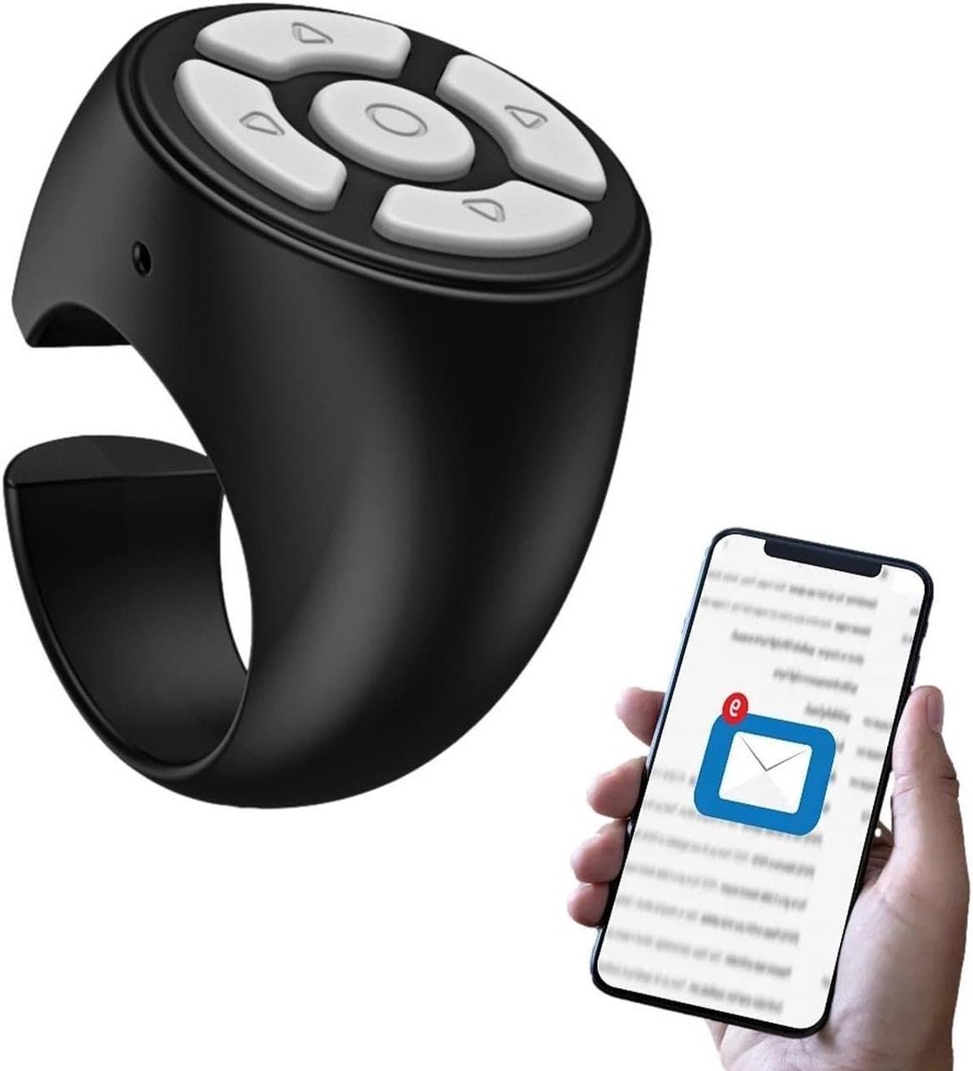 Vinger Ring Controller - Afstandsbediening Telefoon - Video's Bekijken - Handsfree Bediening - 10 Meter Bereik - Meerkleurig