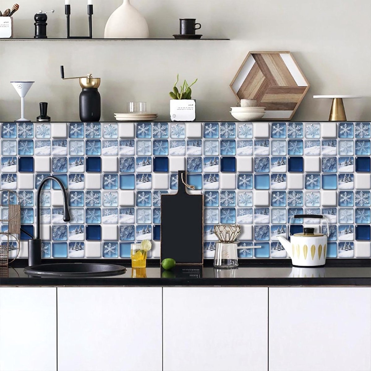 Mozaïektegels - Plakfolie tegels - Keuken decoreren - Waterdicht en hittebestendig - 15x15
