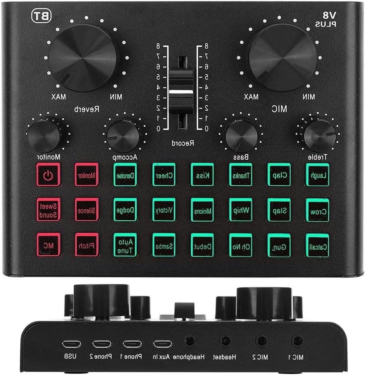 Audio Mixer - Geluidskaart Board - Muziek Opnemen - 15 Geluidseffecten - 1200 mAh Batterij - Zwart