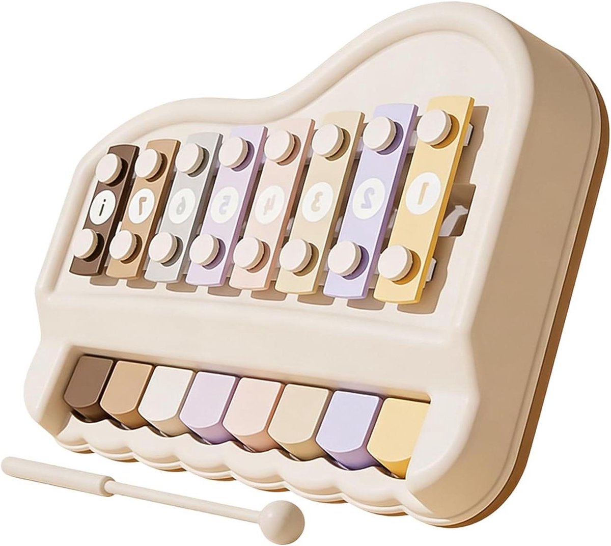 Muziekinstrument Speelgoed - Kinderpiano Toetsenbord - Interactief Muziekspel - Gladde Randen Veiligheid - 22 x 165 x 6 cm - Veelkleurig