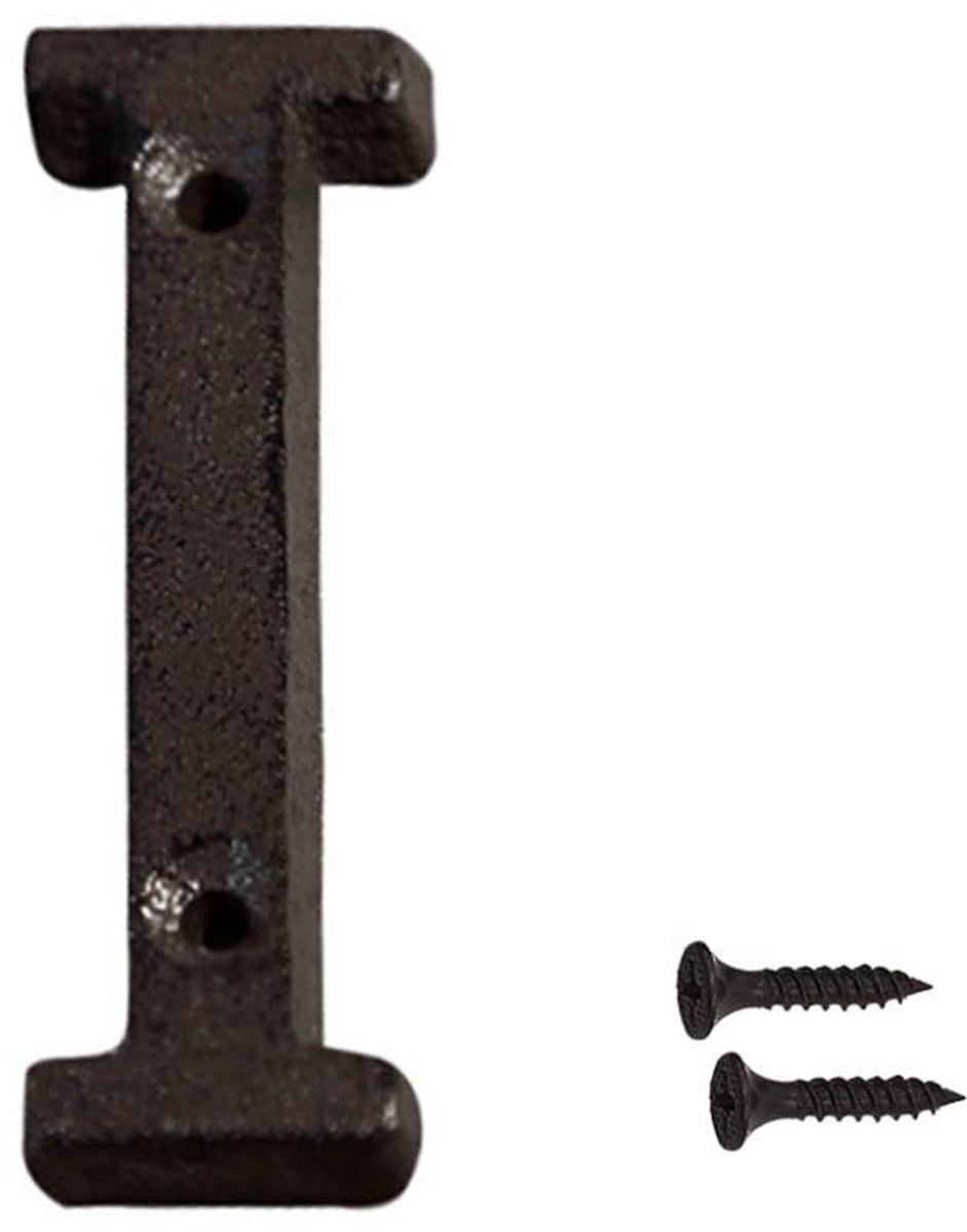 Dailygoods- Huisnummer Gietijzer 7.5cm - Zwart Huisnummer - Duurzaam Staal - Eenvoudig te Installeren - Geschikt voor Thuis - Premium Kwaliteit - Adresnummer