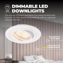 Dimbare, energiezuinige witte LED inbouwspot van 3W, beschikbaar in 2700K, 4000K, 6500K.