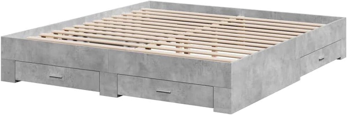 Bedframe met lades - Tweepersoonsbed - Slaapkamer opruimen - Moderne uitstraling - 180x200
