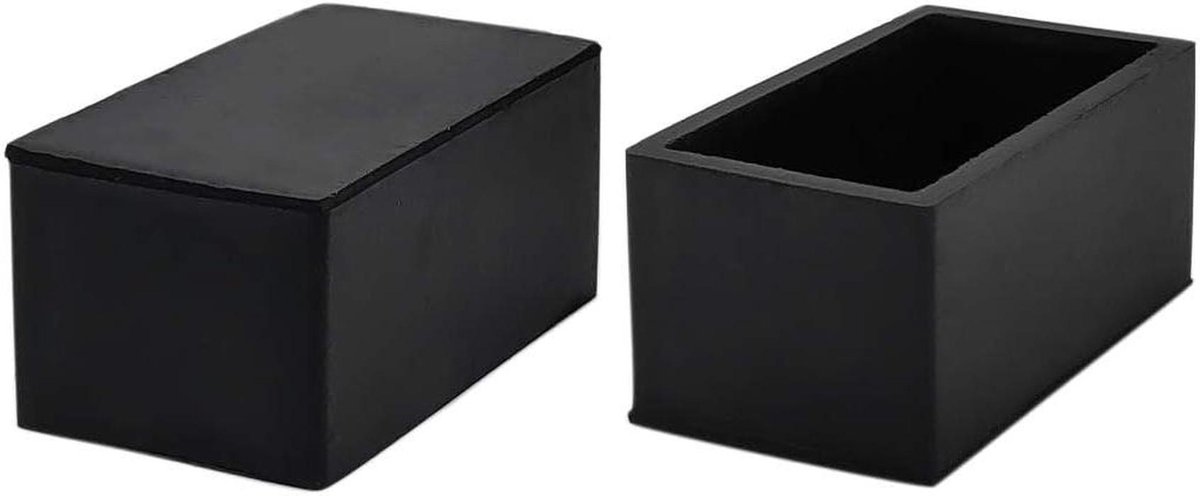 Stoelpootbeschermers - Meubeldoppen - Vloer Beschermen - Antislip Rubber - 25x50 mm - Zwart