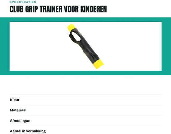 Dailygoods- Golftrainer voor Kinderen - Club Grip Trainer - Antislip TPR - Swing Corrector - Verbeterde Handplaatsing - Veilig Bevestigingsontwerp - Golfhandschoen van Dailygoods — afbeelding 3
