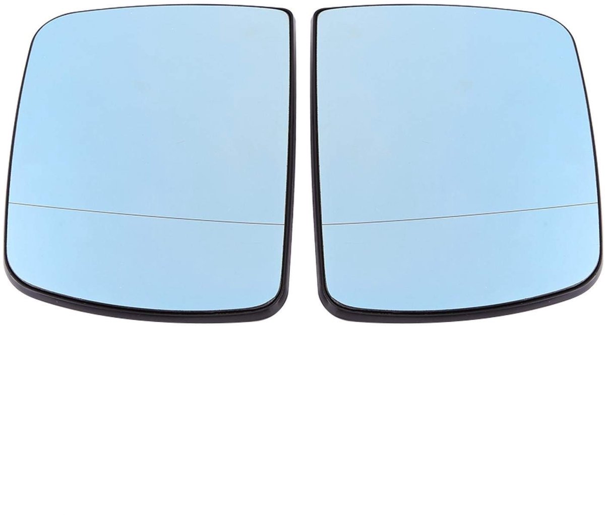 Dailygoods- Achteruitkijkspiegel Glas Groothoek - Anti-blind Eigenschap - 2 Stuks - Voor X5 E53 1998-2006 - Eenvoudig te Installeren - Blauw Glas - Spiegelglas