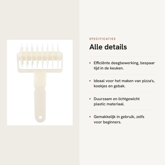 Naaldwielen Cutter Duurzaam 21x12cm Cake Brood Hole Punch Deeg Puncher Deeg Roller voor thuis Bakkerij - Nieuwe Jaar Special - Professional Kwaliteit van Merkloos — afbeelding 5
