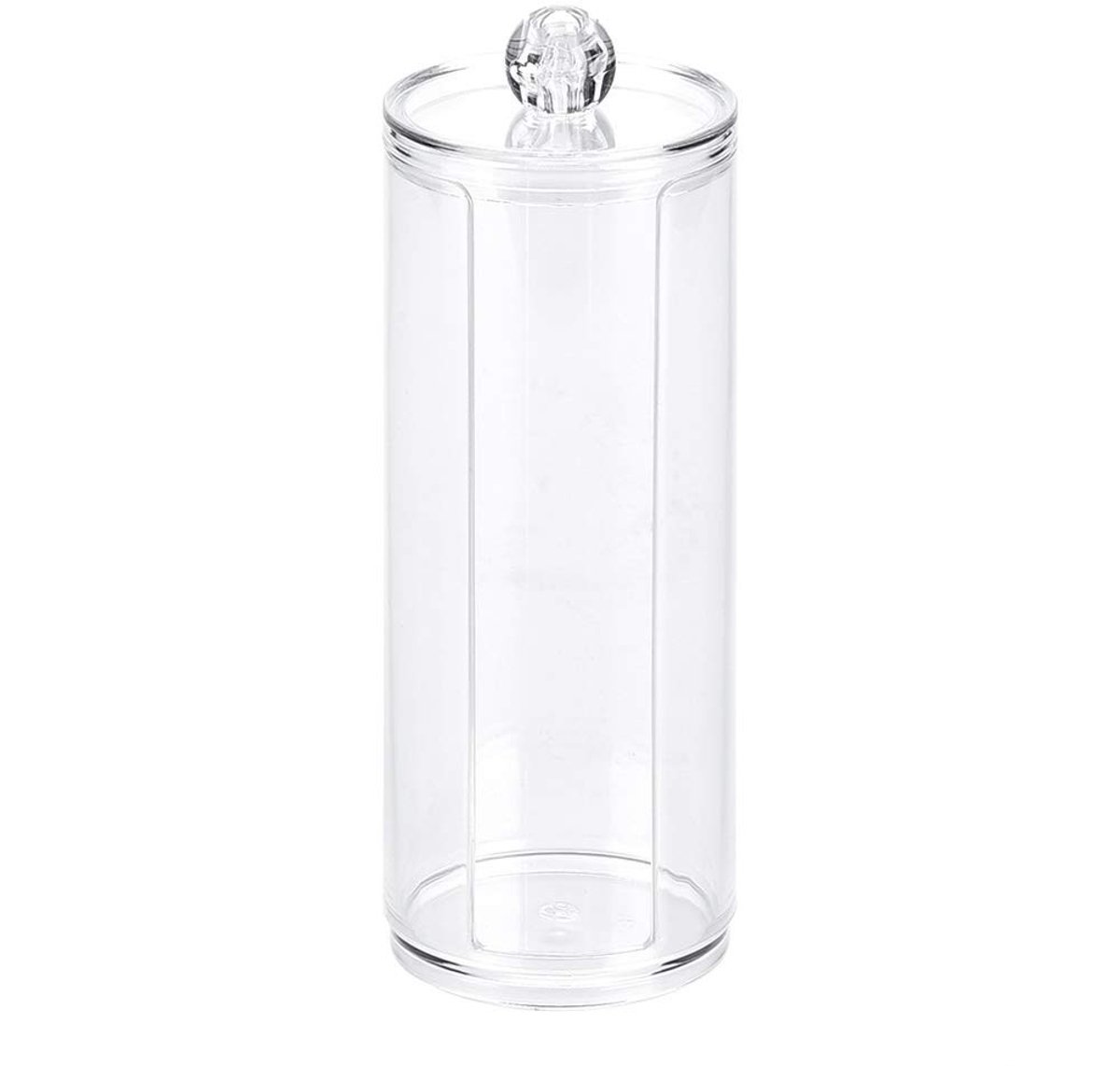 Dailygoods- Wattenschijfje Organizer Transparant Rond - Opbergdoos - Verdeelde Opslag - Acryl - Houder - Voor Wattenschijfjes